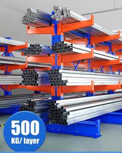 Estantes de almacenamiento en voladizo de alta resistencia Solución de sistemas de estantería en voladizo naranja Estante de acero en voladizo para almacén - Product Image 3