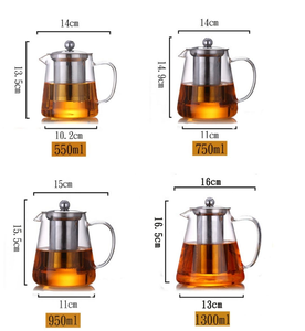 Alto vetro borosilicato 750ml caffettiera con 18/8 in acciaio inox infusore trasparenza caratteristica - Product Image 3