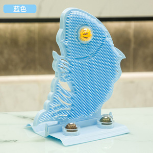 Juguete de madera para exfoliante de piel de Mascota para gatos, exfoliante de pescado y cosquillas para grietas en la puerta para aplicación de pájaros - Product Image 1