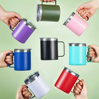 Gobelet en acier inoxydable isolé DAJI HYDRO 12oz 304 tasse de voyage de camping portable avec couvercle coulissant pour boissons chaudes et froides
