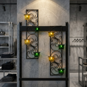 Wall Hanging Twisted Petals Tea Light <b>Candle</b> Diya Holders <b>Candle</b> holder - Product Image 1