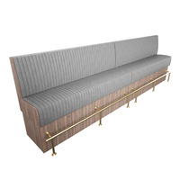 Station de canapé en bois Antique, mobilier d'hôtellerie sur mesure, siège rembourré en tissu pour Restaurant et café