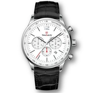 Montre décontractée personnalisée ODM OEM avec grand cadran de 45 mm, chronographe multifonction, mouvement à quartz Miyota 0S20 - Product Image 3