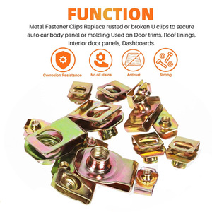 Assortiment d'écrous en U Winning Path Point M4 M5 M6 M8 M10 50 pièces, attaches automobiles pour réparation de garnitures de voiture et moto - Product Image 5