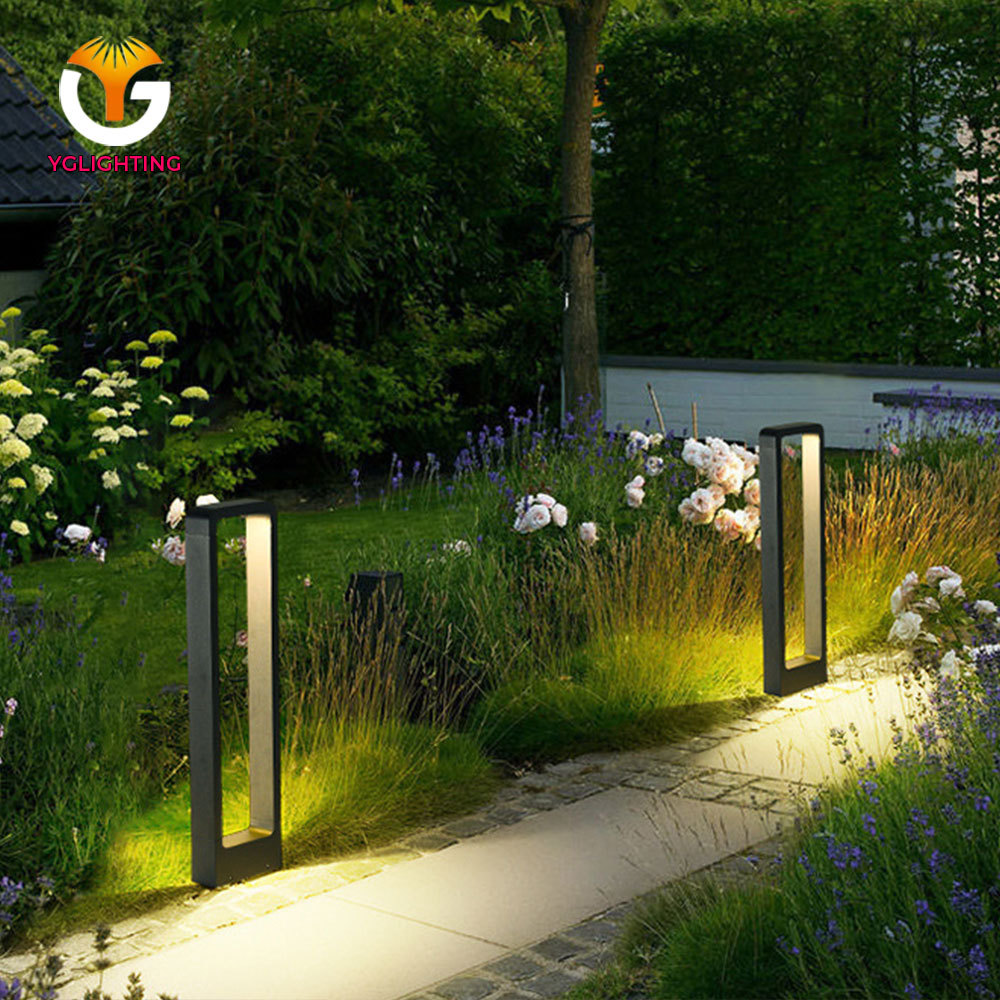Modern Square LED Bollard Light Waterproof Outdoor Garden Lamp for Yard Patio Walkway and Landscape Decoration