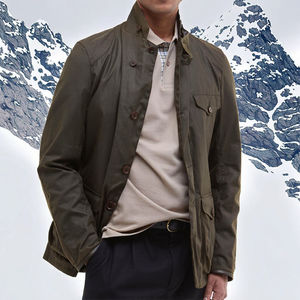 เสื้อแจ็คเก็ตซาฟารีผ้าไนลอนลำลองสำหรับผู้ชาย, เสื้อโค้ทแบบมีซิปปกตั้งโลโก้ออกแบบได้เอง100% - Product Image 3