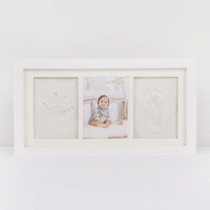 Cadre photo commémoratif en bois peint imperméable pour empreintes de mains et de pieds de bébé, cadeau DIY pour la pleine lune et la <span class=keywords><strong>naissance</strong></span> - Product Image 5
