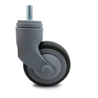 Roulettes d'équipement médical en nylon roue universelle avec frein filament M12 3 pouces 4 pouces 5 pouces roue silencieuse médicale