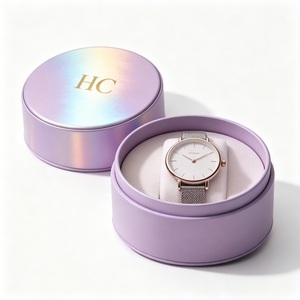 Elegant Christmas Gift Watch Box Lid and Base Rigid <b>Paper</b> Box with Custom Logo Luxury Watch Packaging for Anniversary - Product Image 2