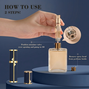 Atomizador <span class=keywords><strong>de</strong></span> Perfume Recargable <span class=keywords><strong>de</strong></span> Aluminio <span class=keywords><strong>de</strong></span> Alta Calidad <span class=keywords><strong>de</strong></span> 5 ml, Diseño <span class=keywords><strong>de</strong></span> Llenado Inferior, Pulverizador con Bomba, Recubrimiento UV, Estampado en Caliente para Uso Cosmético - Product Image 4