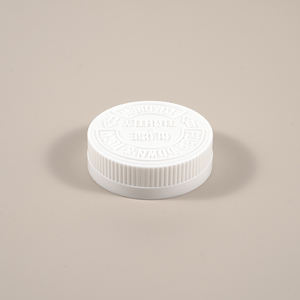 <span class=keywords><strong>Precio</strong></span> de fábrica 53/400 Tapa de prensa y giro blanca con símbolo de prensa y giro en la parte superior Equipada con revestimiento de sellado de inducción PET - Product Image 2