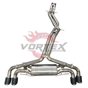 Système d'échappement Catback Vortex pour Cayenne 3.0T Performance Acier inoxydable 304 Poli miroir Épaisseur 1,5 mm Tuyau d'échappement - Product Image 6