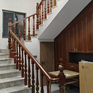 Cao cấp vàng Rosewood cầu thang lan can tự cài đặt rắn gỗ lan can cho nhà không trượt bảo vệ lan can leo núi - Product Image 2