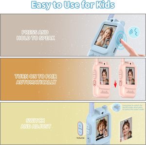 300 mét giáo dục ngoài trời video Walkie Talkie đồ chơi cho trẻ em không dây có thể sạc lại thiết bị cho cắm trại đi bộ đường dài và trường học - Product Image 3