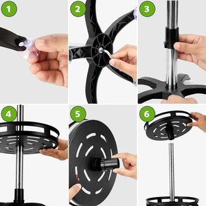 2/3 Tiers Carbon Steel <b>Kitchen</b> Revolving Tray Organizer 360Rotating Turntable Spice Rack Multifunctional Home <b>Storage</b> Cabinet - Product Image 6