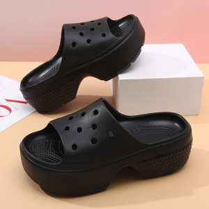 Women's <b>Platform</b> Sandals Black Chunky <b>Heel</b> Breathable <b>Open</b> <b>Toe</b> Outdoor Beach Shoes - Product Image 1