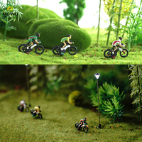 Logo personnalisé en gros Échelle HO Figure Cycliste avec modèle de vélo Modèle de moto miniature