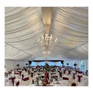Tissu ondulé blanc pour décoration de toit de tente de mariage extérieure, draperies de tente, <span class=keywords><strong>rideaux</strong></span> pour événements et fêtes - Product Image 3