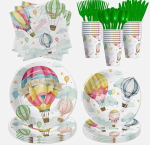 Juego de Vajilla para Fiestas, Paquete para Baby Shower para 24 Personas, Incluye 24 Platos de 9'', 24 Platos de 7'', 24 Vasos de 9oz, 24 Servilletas de 6.5'' - Product Image 1