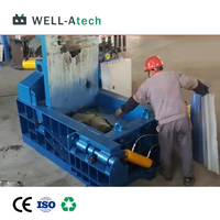 Machine de recyclage industrielle Compacteur de canettes d'aluminium Compacteur de presse à métaux Presse à balles Machine de recyclage