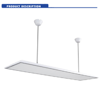 Luminaire de panneau LED pour salle de classe PHILIPS SP130S, prismatique, IP40, UGR19, Ra95, RG0, 50K heures, suspension, cadre en aluminium, PF0.95