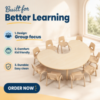 Table d'apprentissage pour enfants de maternelle, mobilier scolaire pour la maternelle et les crèches