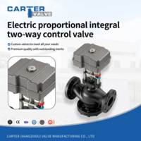 Vanne de régulation électrique modulante à 2 voies, à brides, 0-10V 4-20mA, proportionnelle intégrale (PI), pour CVC, eau froide et chaude, GGG40 DN15-DN1200