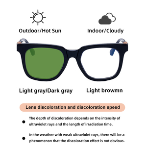 Gafas de Sol Partagas de Diseño con Logotipo Personalizado, Cuadradas, Fotocromáticas, Anti Luz Azul, UV400, para Hombre y Mujer - Product Image 5