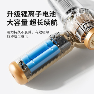 Wireless Car <b>Vacuum</b> Cleaner Mini <b>Portable</b> Rechargeable For Car Home Use Beige - Product Image 2