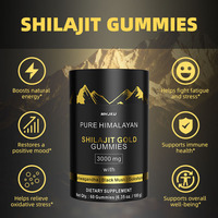 Gummies de Shilajit Pur de l'Himalaya Marque Blanche 3000 mg – Booste l'Énergie Naturelle, Soutient la Santé Immunitaire, Complément de Shwagandha