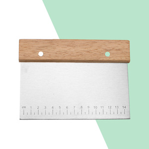 Edelstahl Teigs ch neider Backen Kuchen Brot Nudel schneider Wellen messer Pommes Frites Slicer Gebäcksc haber Mit Messung - Product Image 3