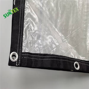 แผ่นพลาสติก HDPE ใส 150 แกรม ป้องกันรังสียูวี โพลีเอทิลีน ทอแบบกันน้ำ ขนาด 15*80 เมตร - Product Image 4