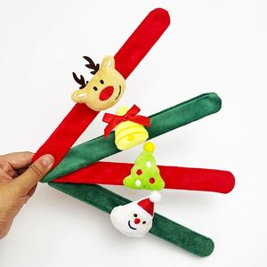 Festive Christmas Slap <b>Bracelets</b> - Cute Plush Wristbands for Stocking Stuffers & Party Decor - Product Image 2