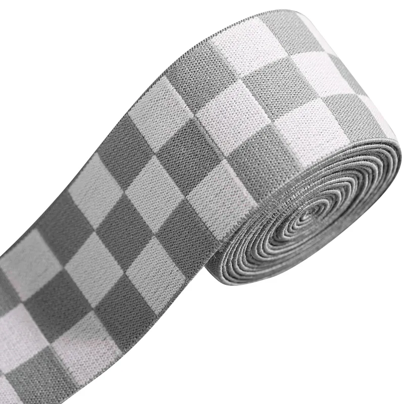 Fettuccia Jacquard nastro di Nylon nastro personalizzato Logo Jacquard tessuto elastico tessuto