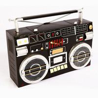 Radio portátil con grabadora de cassette retro de cinta de vídeo barato de fábrica OEM