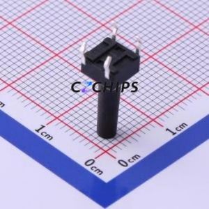 UK-B0202-G15-DP25 Tactile Switch Through hole-4P,6x6mm Switch Single Pole Single Throw Round Button 2.5N Through Hole - Product Image 2