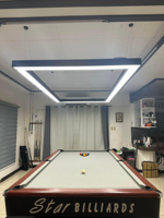 Lampe carrée moderne pour table de billard avec structure en fer - Accessoire de billard