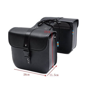 Sacs de selle rétro CQJB <span class=keywords><strong>pour</strong></span> <span class=keywords><strong>moto</strong></span>, sacs latéraux universels en <span class=keywords><strong>cuir</strong></span> PU imperméable <span class=keywords><strong>pour</strong></span> <span class=keywords><strong>moto</strong></span> - Product Image 3