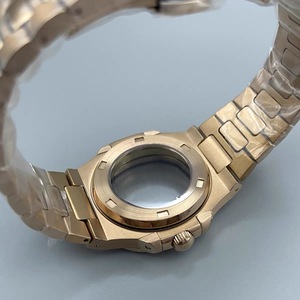 Caja y brazalete completos de acero inoxidable de 41 mm, tono oro rosa, cristal de zafiro para movimiento NH35 NH38 - Product Image 3