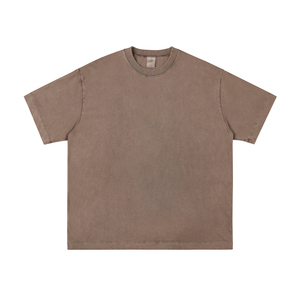 T-shirt en coton tricoté 100% lourd, coupe ajustée, imprimé sérigraphié, couleur unie, vente en gros - Product Image 6