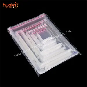 2023 Wholesale Customized Transparent Self Seal Adhesive Opp Plastic Packaging Bags For Candy Garment Clothing Packing