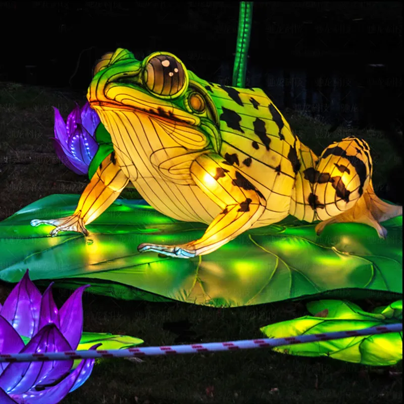 Tierfestival traditionelle Laternen Frosch Halloween dekorative Beleuchtung Außenbereich Neujahr Weihnachten Motiv Lichter wasserdicht 60
