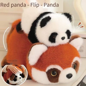 Lindo Peluche de Panda Reversible, Muñeco de Panda Kawaii, Almohada de Animal de Peluche OEM, Regalo Antiestrés de <span class=keywords><strong>Mapache</strong></span> <span class=keywords><strong>a</strong></span> Panda de Dibujos Animados - Product Image 1
