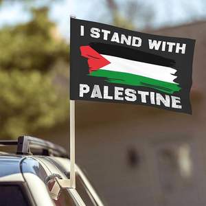 Grosir kustom bendera mobil Palestina poliester 100% dengan cetakan Digital bendera Promosi & spanduk - Product Image 3