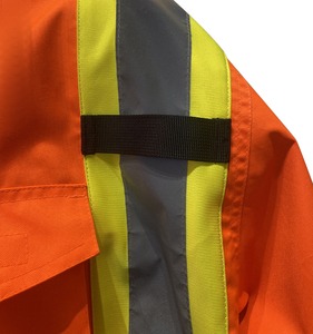 Veste bomber orange haute visibilité, réfléchissante, classe 3, <span class=keywords><strong>X</strong></span> dos, imperméable, veste de travail d'hiver, vestes de sécurité avec bas noir - Product Image 4
