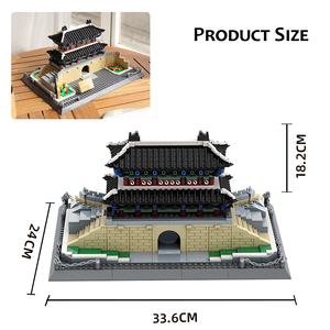 5240 Namdaemun Seoul Hàn Quốc Xây Dựng Các Điểm Hấp Dẫn 900Pcs Hạt Trẻ Em Unisex Lắp Ráp Xây Dựng Khối Thiết Lập Nhựa Đồ Chơi Gạch Bộ - Product Image 5