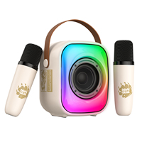 ONIKUMA L7-Juego de sonido inalámbrico portátil para mini karaoke, actualización de alto volumen, efecto de iluminación RGB, emparejamiento de Micrófono dual, altavoz BT