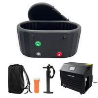 Compresseur portable 1HP, refroidisseur 400L, piscine gonflable en PVC, utilisation domestique, bain de glace et accessoires de piscine