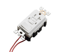 후안케 20A/125V GFCI 콤비네이션 스위치가 있는 콘센트, 변조 방지 자가 테스트 기능이 있는 단극 스위치 ETL 인증 콘센트
