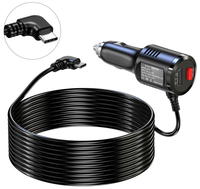 Chargeur de voiture multifonction USB DC avec interrupteur pour caméra embarquée, DVR, GPS et allume-cigare